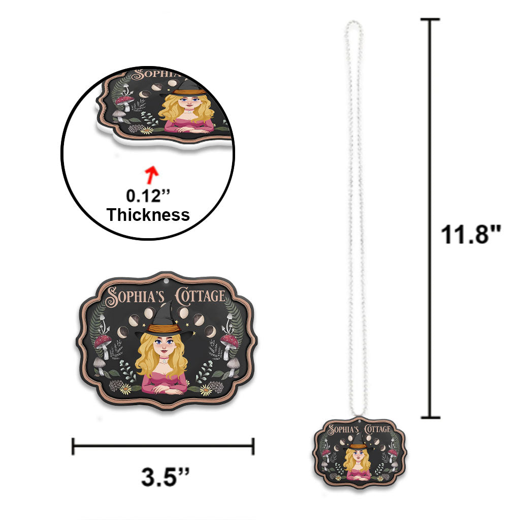 Hexenhütte – Personalisierter Autoanhänger mit Hexenmotiv