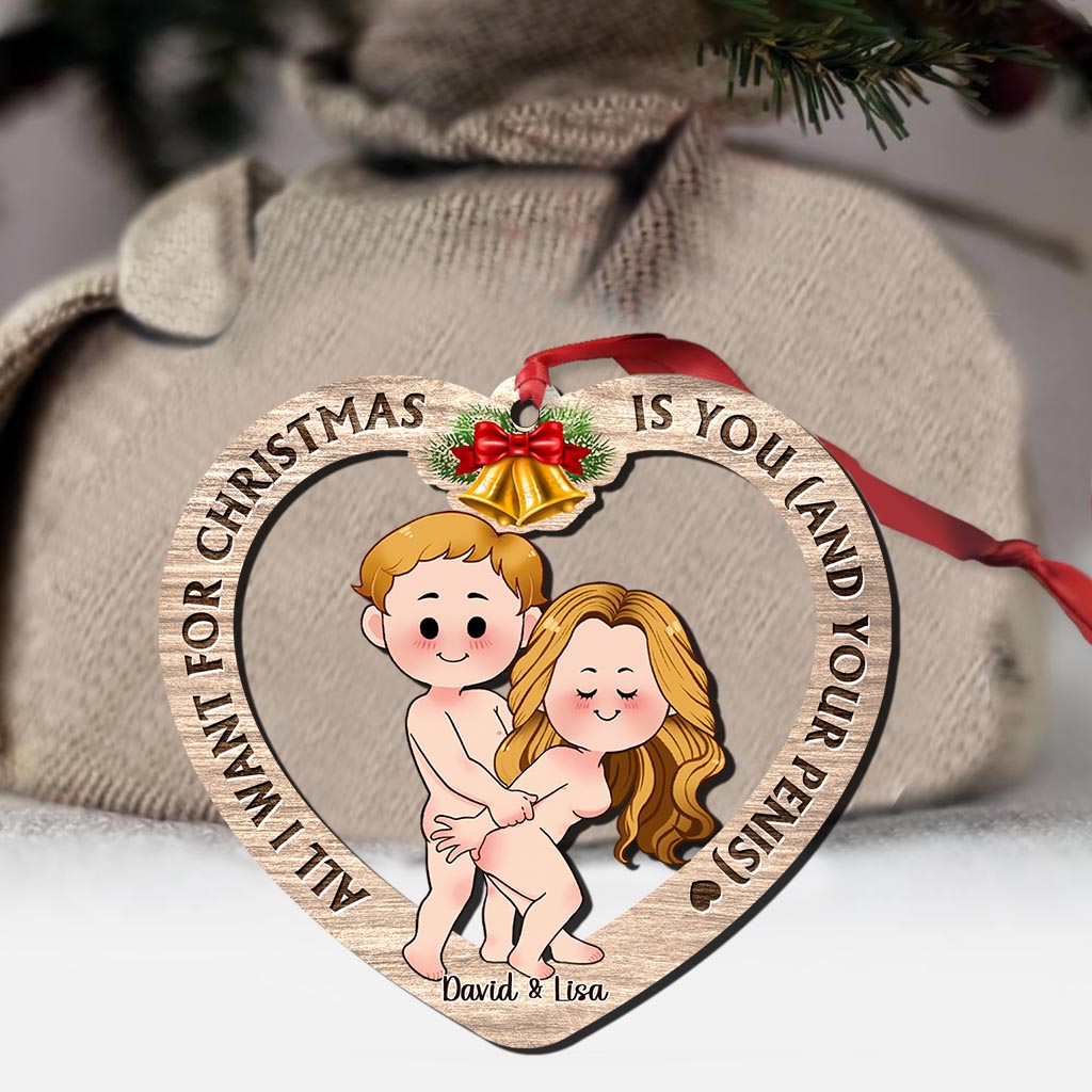 All I Want For Christmas - Personalized Couple Ornament