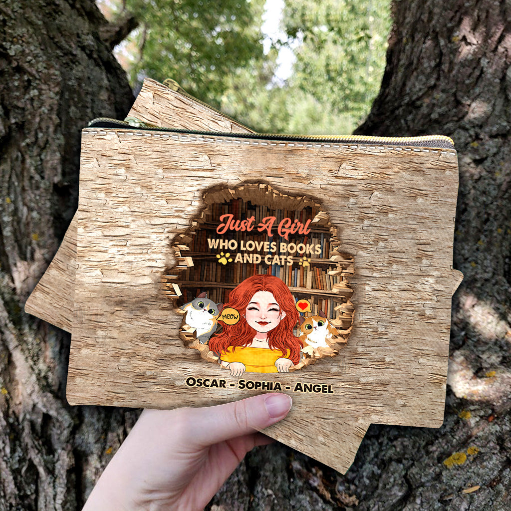 Ich liebe Bücher und Katzen – personalisierte Buchtasche