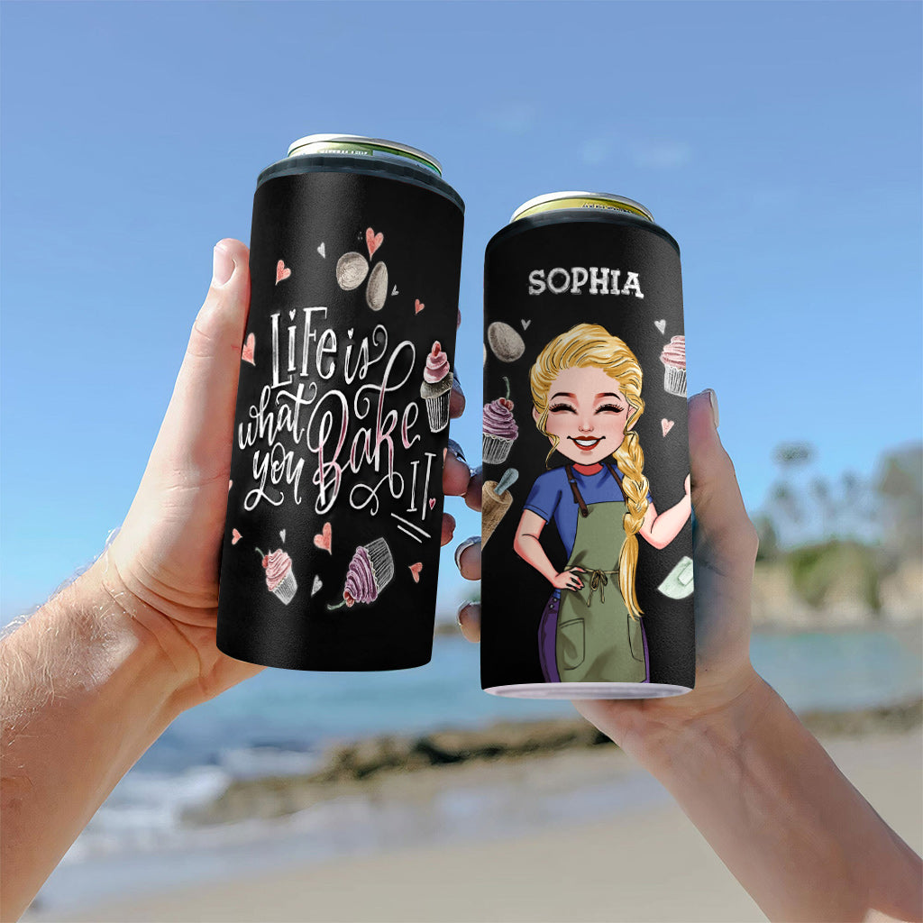 Life Is What You Bake It - Personalized Baking Can Cooler