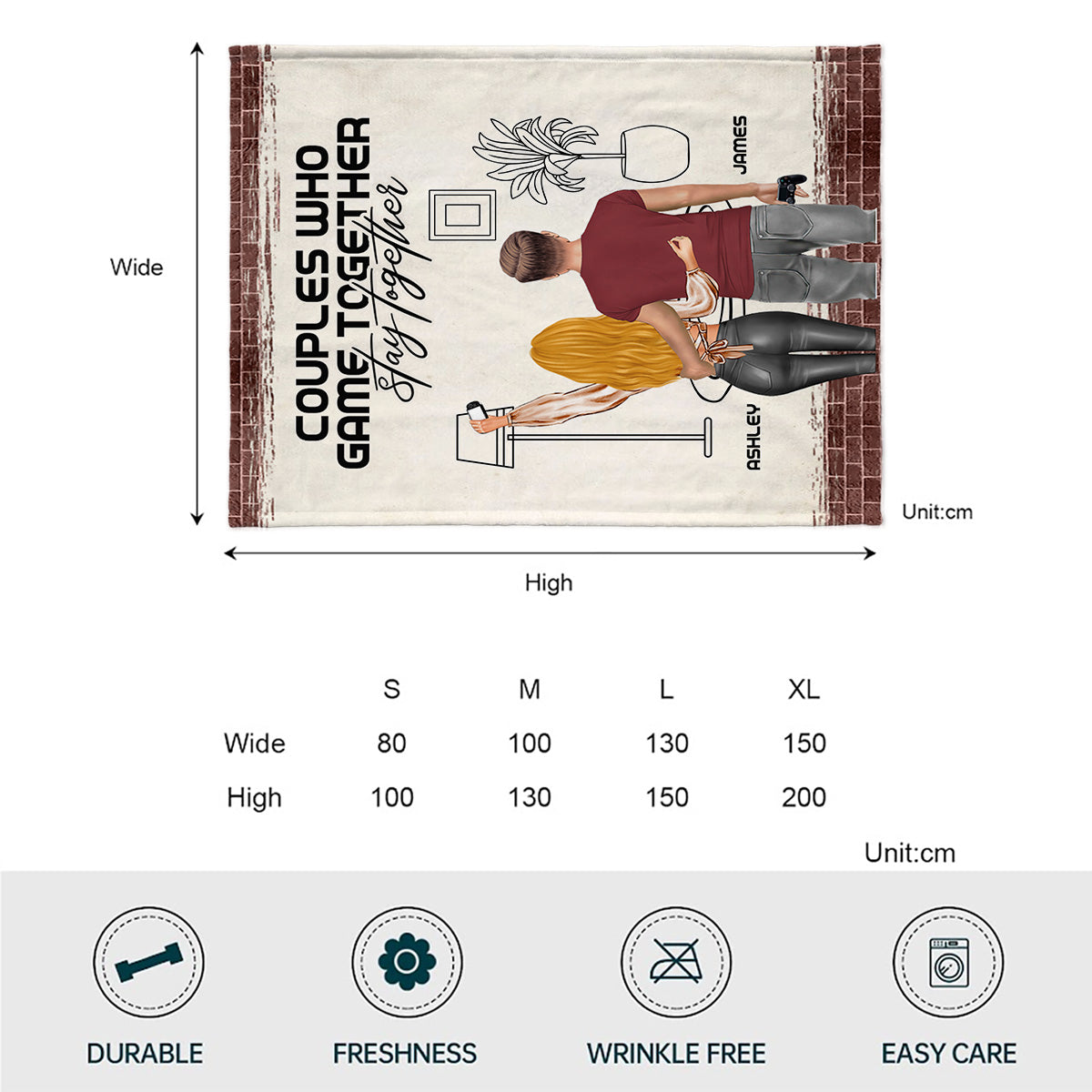 Gemeinsam spielende Paare bleiben zusammen – Personalisierte Videospieldecke