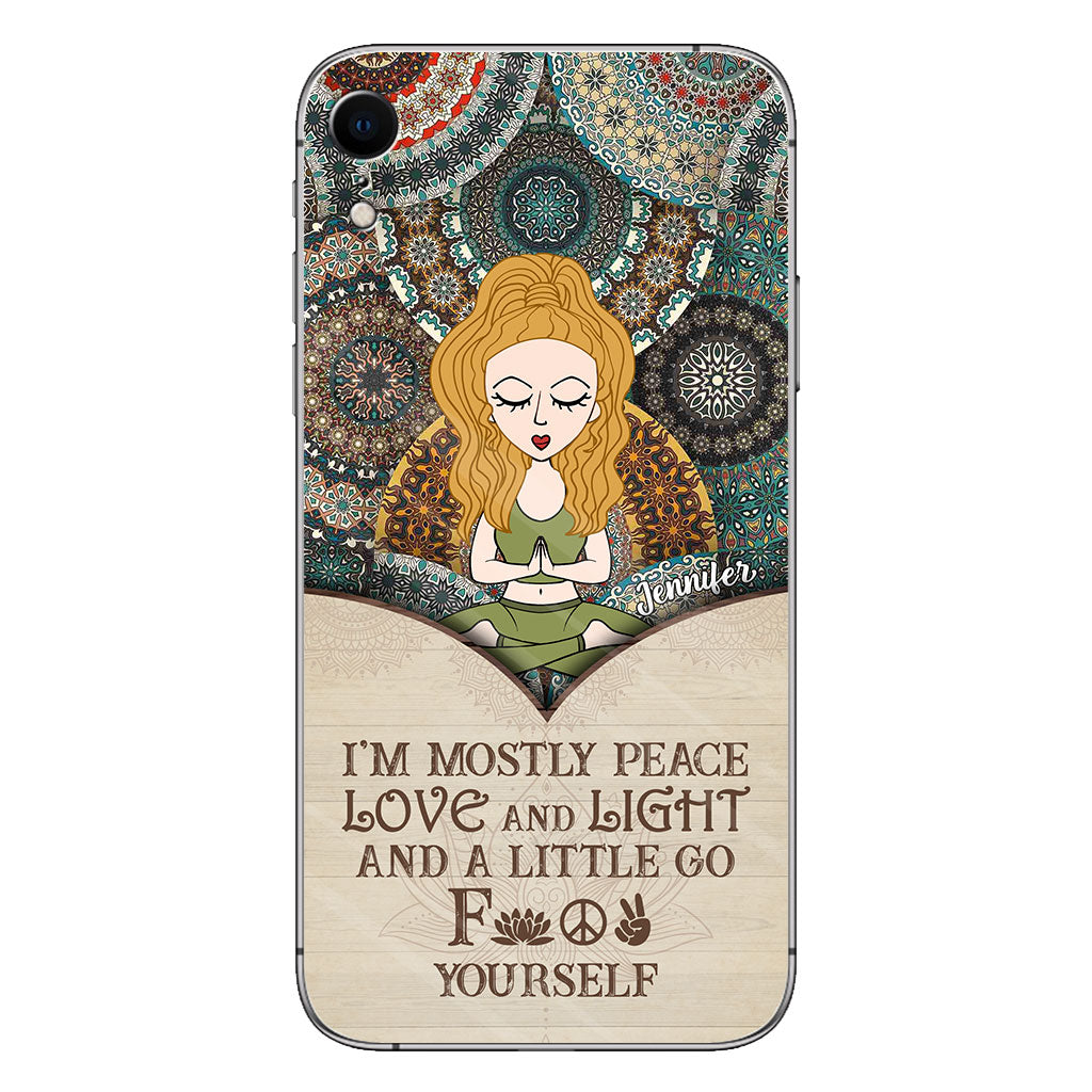 I'm Mostly Peace - Personalized Yoga Phone Case
