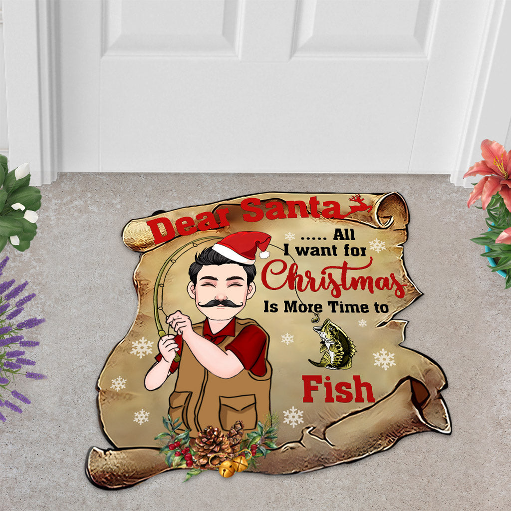 Lieber Weihnachtsmann – Personalisierte Fußmatte in Angelform