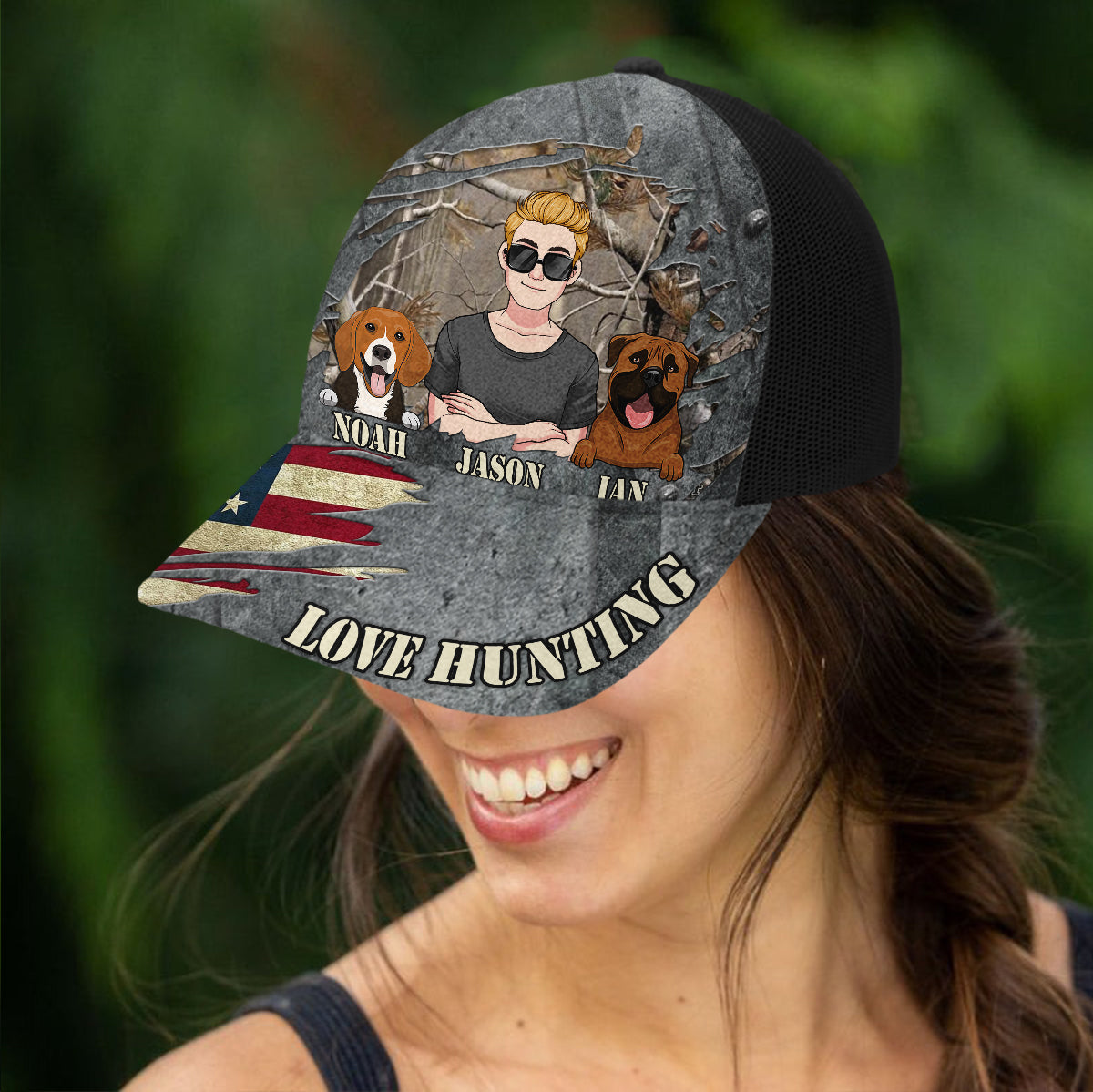 Liebe zur Jagd – Personalisierte Trucker-Mütze für Jäger