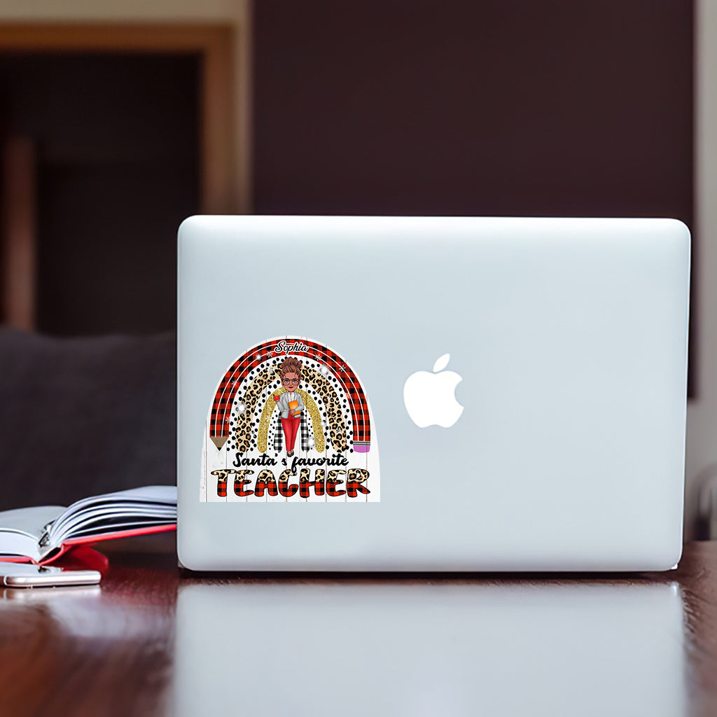 Santas Lieblingslehrer – Personalisierter Lehreraufkleber (Vollversion)
