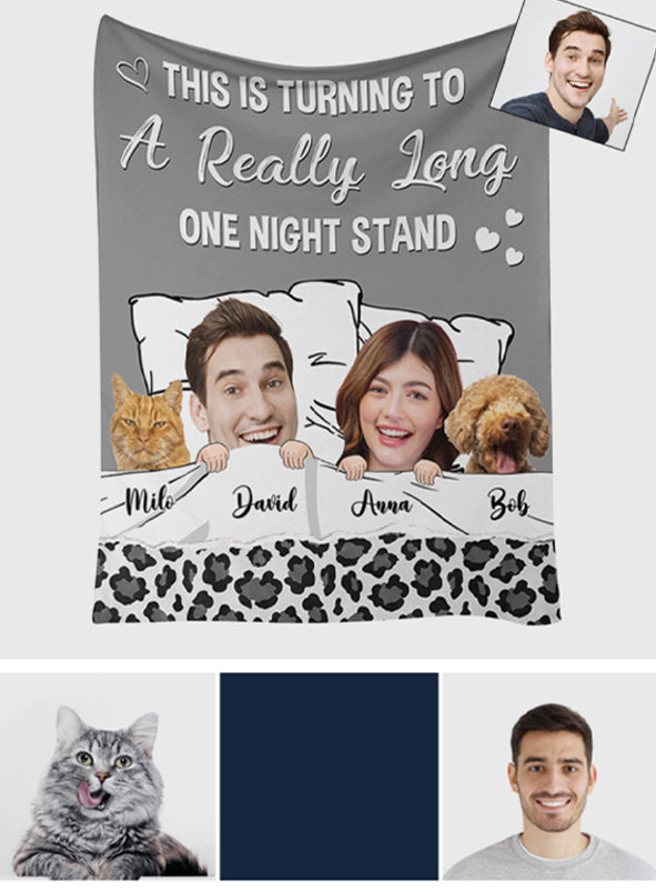 A Really Long One Night Stand - Personalized Couple Blanket