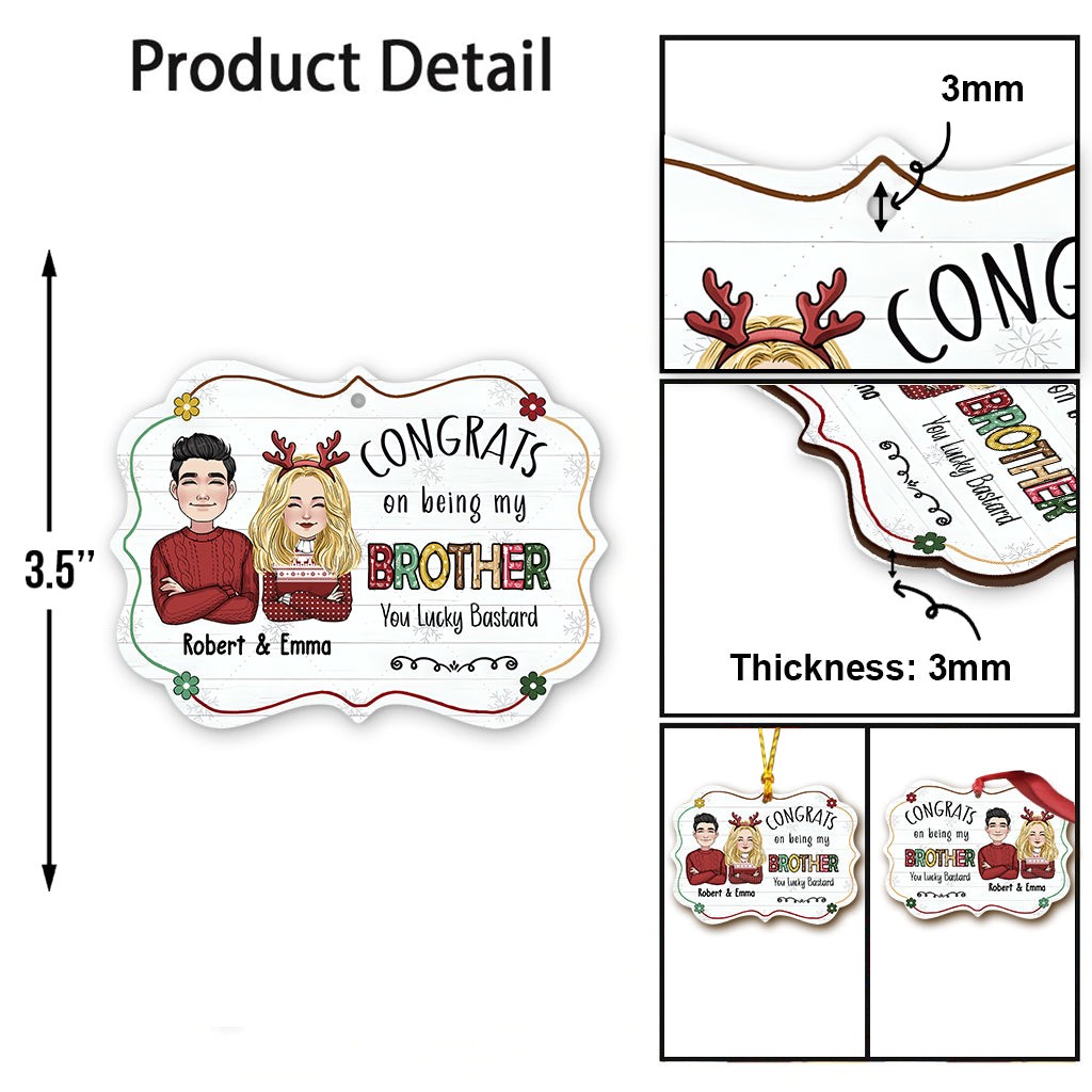 Herzlichen Glückwunsch, dass du mein Bruder/meine Schwester bist – personalisierter Geschwisterschmuck