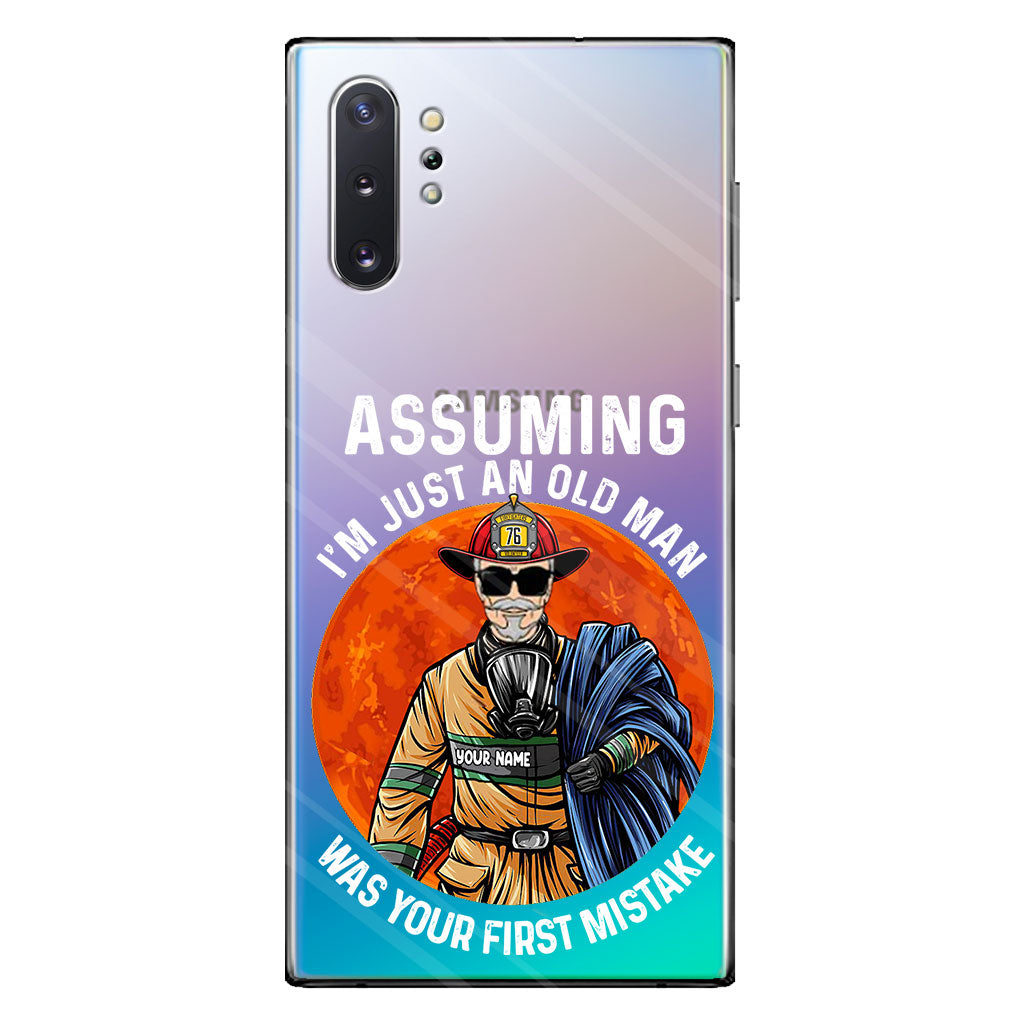 Your Mistake - Personalized Firefighter Clear Phone Case