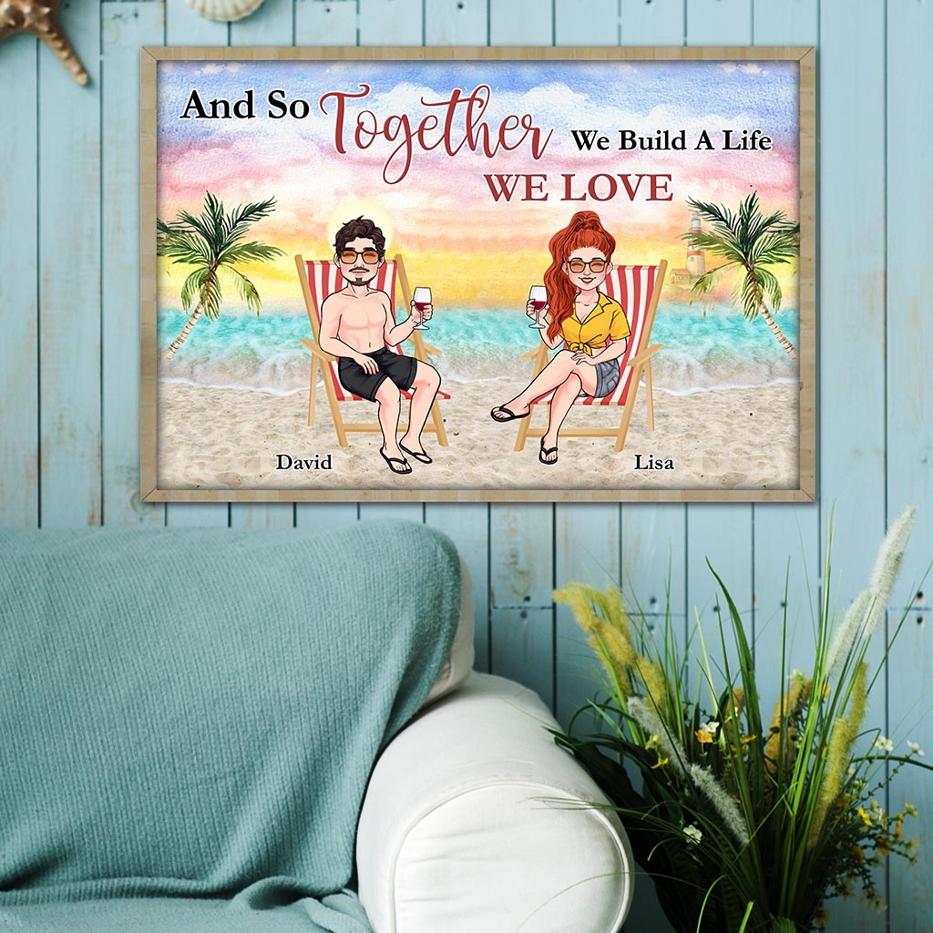 Du und ich, wir schaffen das – Personalisierte Leinwand und Poster für Meeresliebhaber