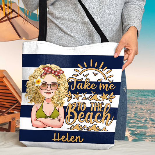 Strand bitte – Personalisierte Tragetasche für Meeresliebhaber