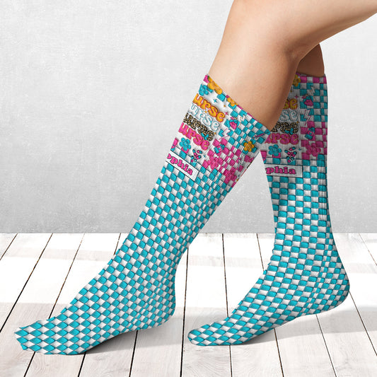 Krankenschwesterleben – Geschenkidee für Krankenschwestern, Mütter, Ehefrauen, Freundinnen – Personalisierte Socken