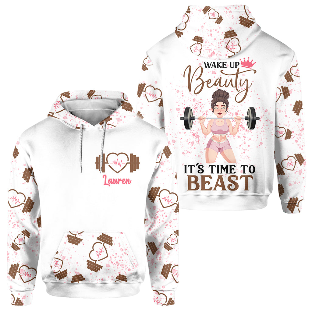 Wake Up Beauty – Personalisiertes Fitness-Shirt