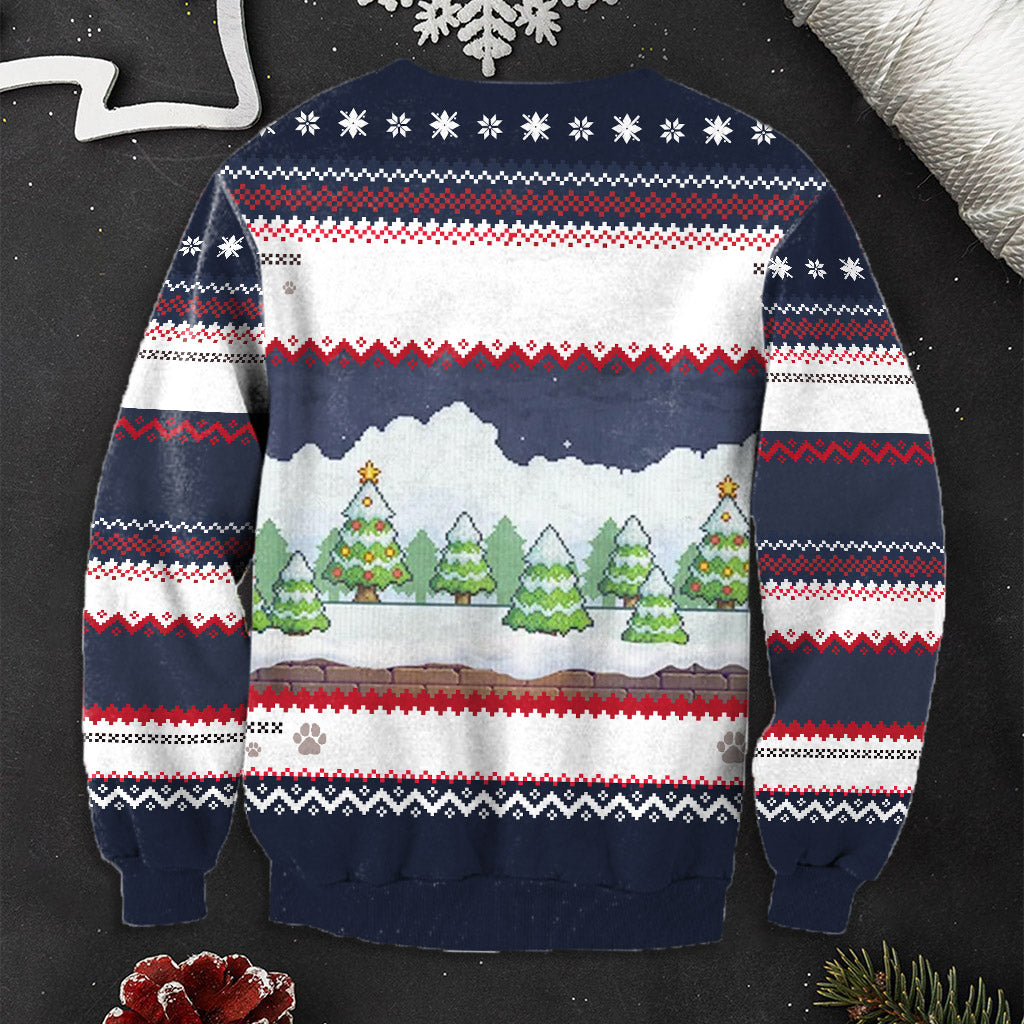 Ich brauche Bier und meine Katze – personalisierter Katzen-Pullover