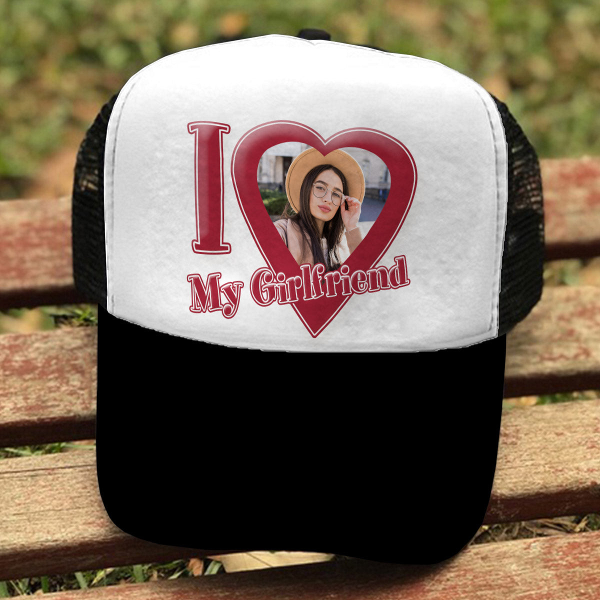 Ich liebe meine Freundin/meinen Freund/meine Frau... - Personalisierte Trucker-Mütze für Paare