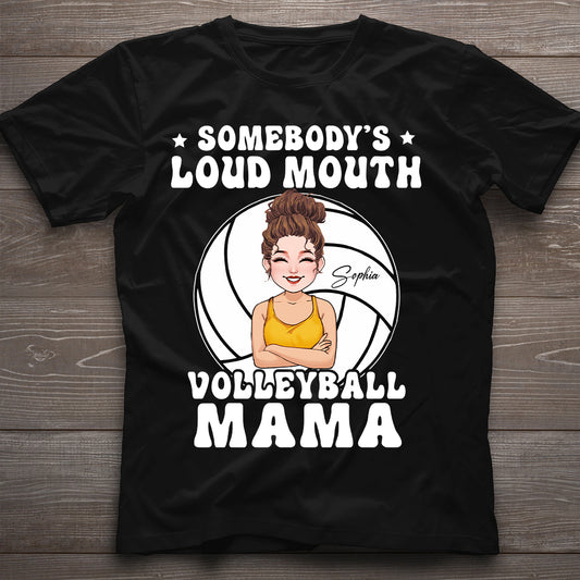 Lautstarke Volleyball-Mama – Personalisiertes Volleyball-T-Shirt und Hoodie