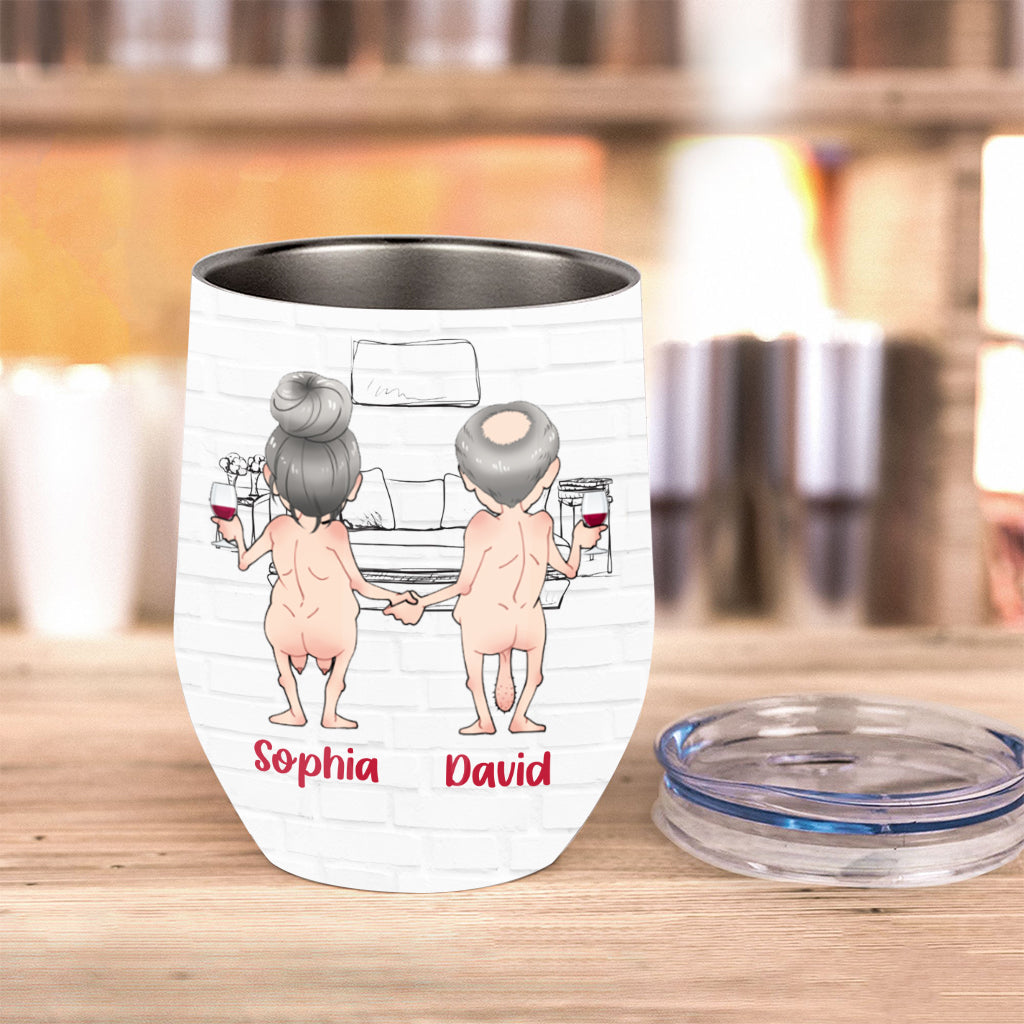 Lasst uns gemeinsam Wein trinken – personalisierter Weinbecher für Paare