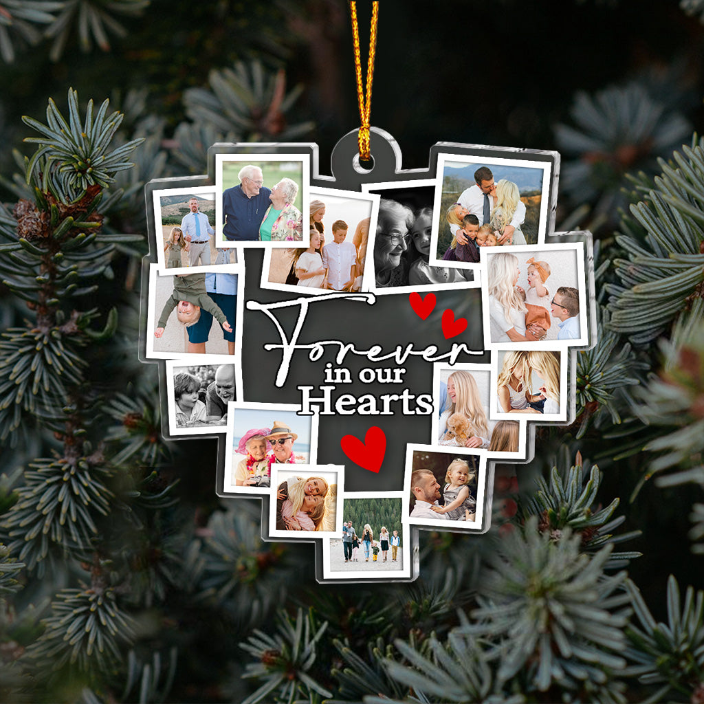 Forever In My Heart - Personalized Memorial Transparent Ornament