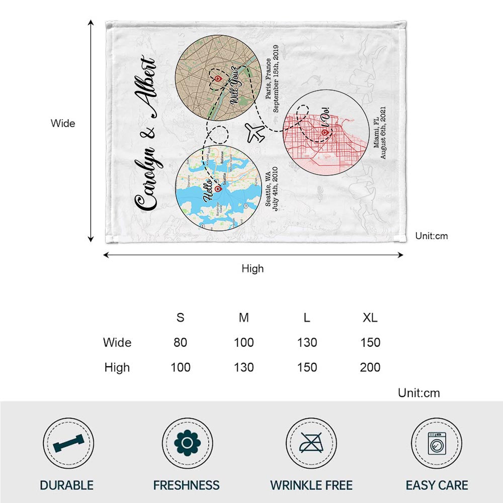 Hallo, willst du oder ich? - Personalisierte Ehepaar-Decke