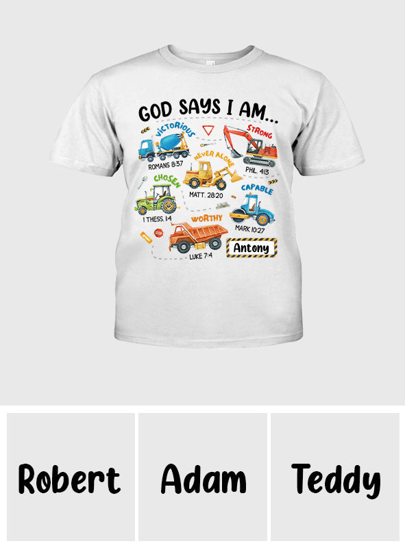 Gott sagt, ich bin es – personalisiertes Kinder-T-Shirt