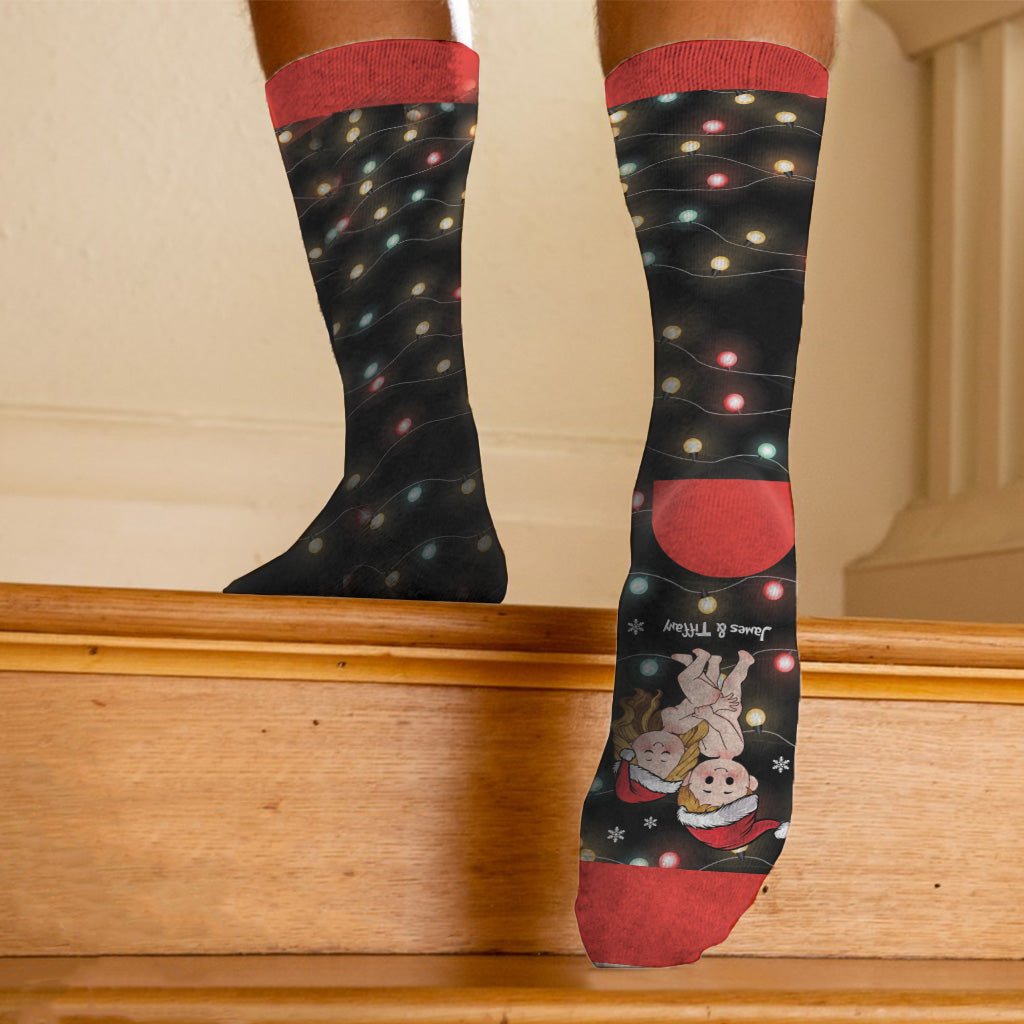 Wenn du lieb bist, bin ich unartig – Geschenk für Ehemann, Ehefrau, Freund, Freundin – Personalisierte Socken