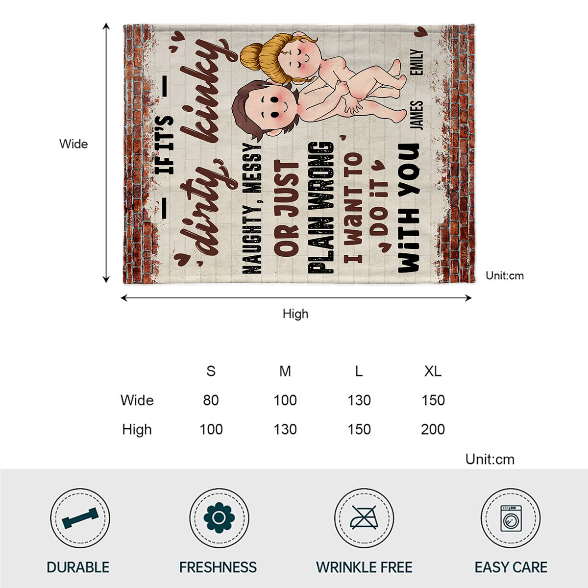 Partner in Crime – Personalisierte Pärchendecke