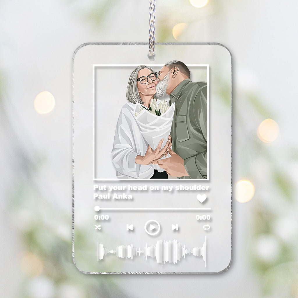 Unser Lieblingslied – Geschenk für Ehemann und Ehefrau – Personalisierter transparenter Schmuck