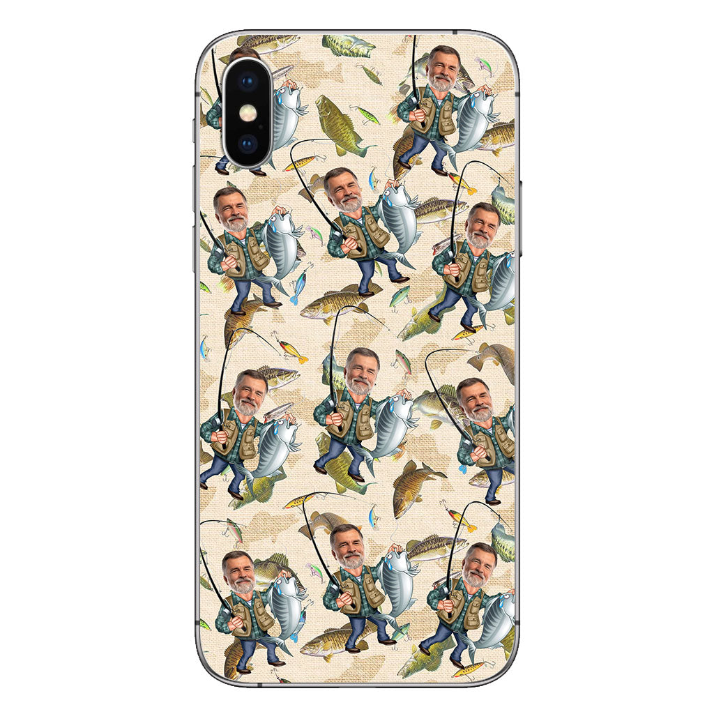 Lustiges Angelmotiv – personalisierte Handyhülle mit Foto