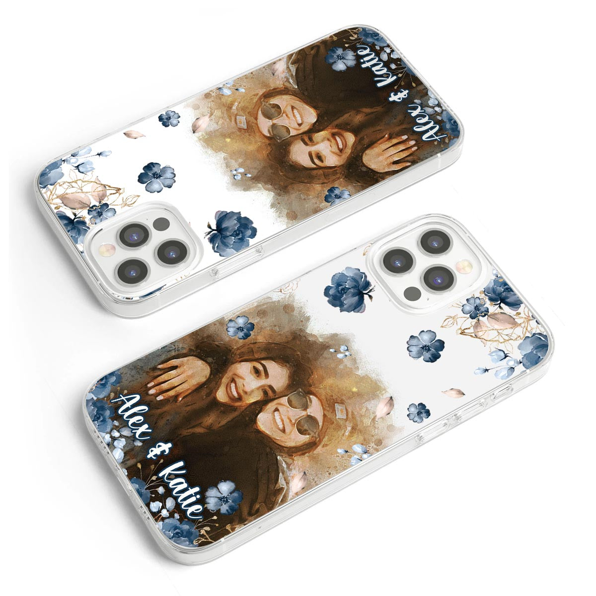 Bestie Matching Phone Case - Personalized Bestie Clear Phone Case