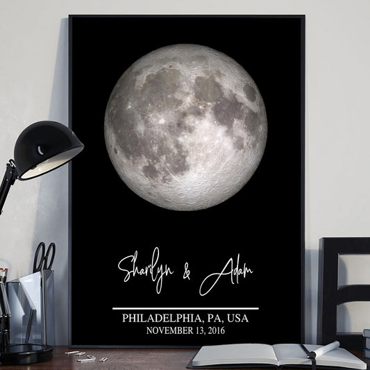 Der Tag, an dem wir uns kennenlernten – Personalisierte Leinwand und Poster für Paare