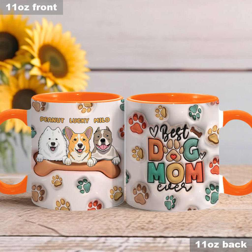 Die beste Hundemama aller Zeiten – Personalisierte Tasse mit Hundemotiv
