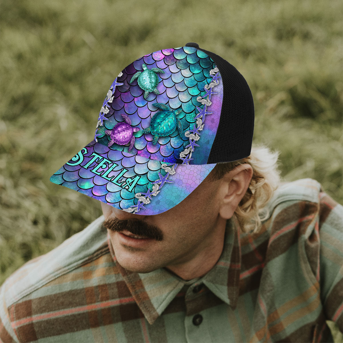 Legend Of The Blue Ocean - Personalized Turtle Trucker Hat