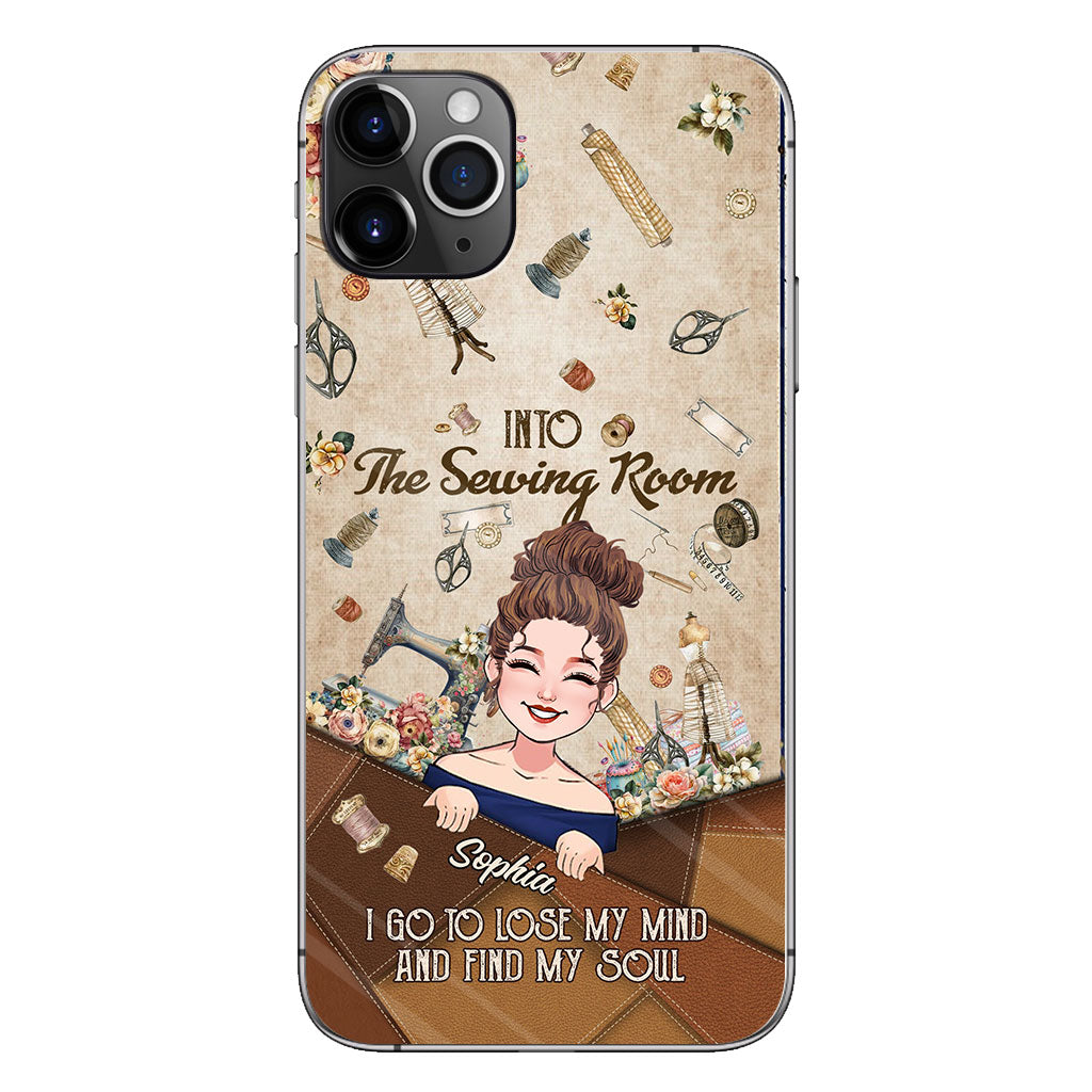 And Into The Sewing Room I Go - Personalized Sewing Phone Case