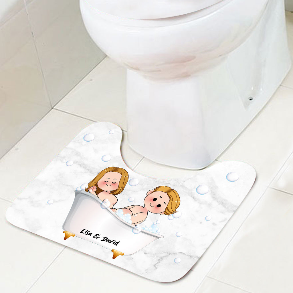 Get Naked – Personalisiertes Badezimmer-Vorhang- und Matten-Set für Paare