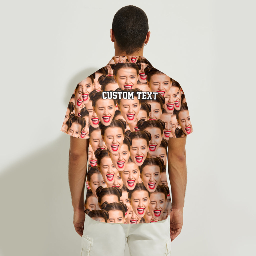 Hawaiihemd mit individuellem Gesicht – Geschenk für Freund, Freundin, Ehefrau, Ehemann, einfach jeden – Personalisiertes Hawaiihemd