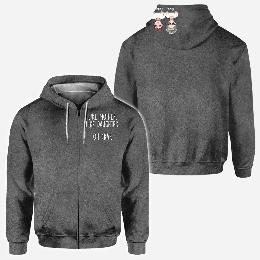 Wie die Mutter, so die Tochter – Geschenk für Mama, Tochter, Sohn, Kleinkind – Kind (2–16 Jahre) – Personalisiertes T-Shirt mit Rundum-Print