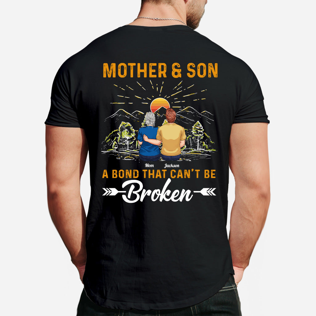 Mutter und Sohn – ein unzerbrechliches Band – personalisiertes Mutter-T-Shirt und Hoodie