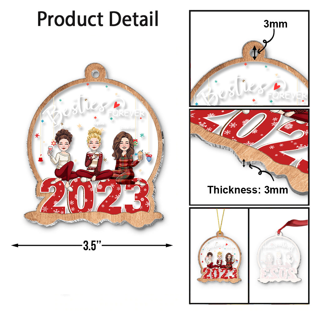 Für immer beste Freundinnen – Personalisierter transparenter Anhänger für beste Freundinnen