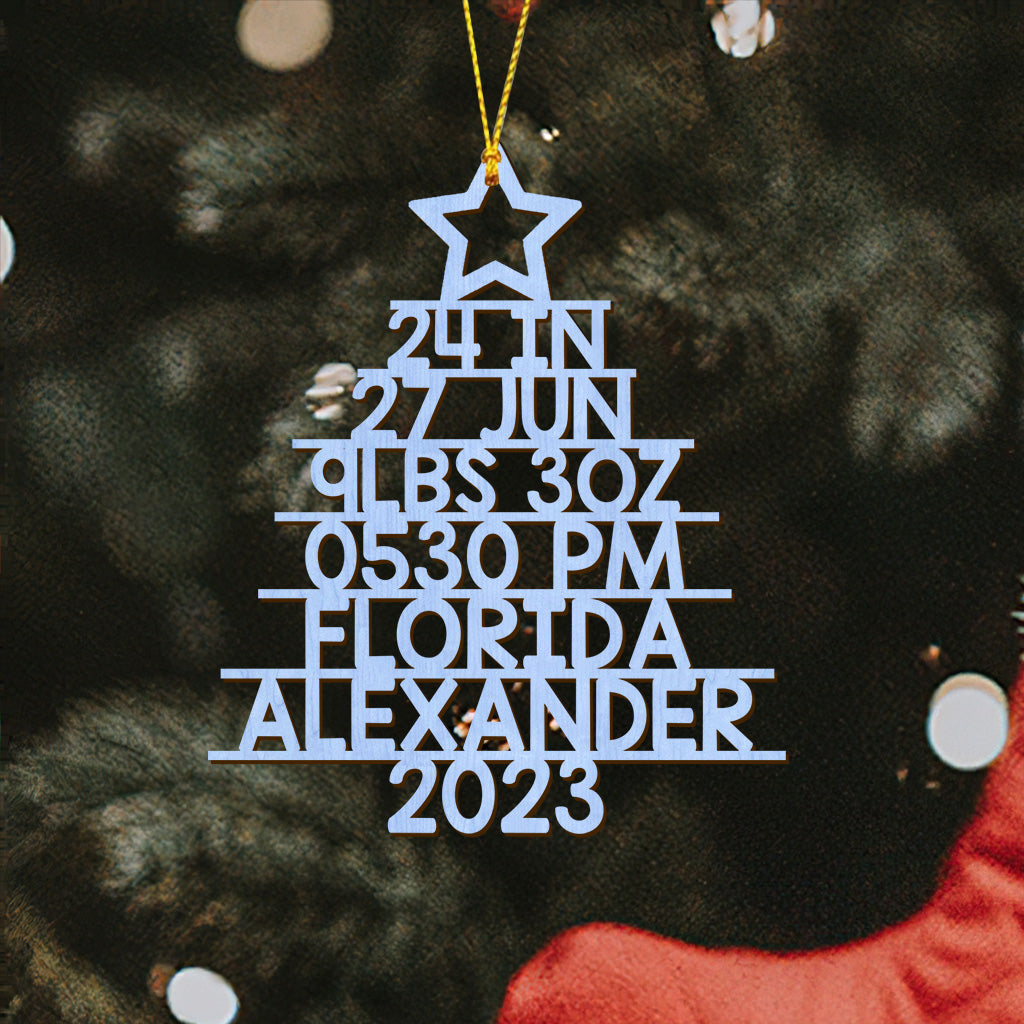 Baby's First Christmas - Gift for Newborn, mom, dad - Personalized Ornament