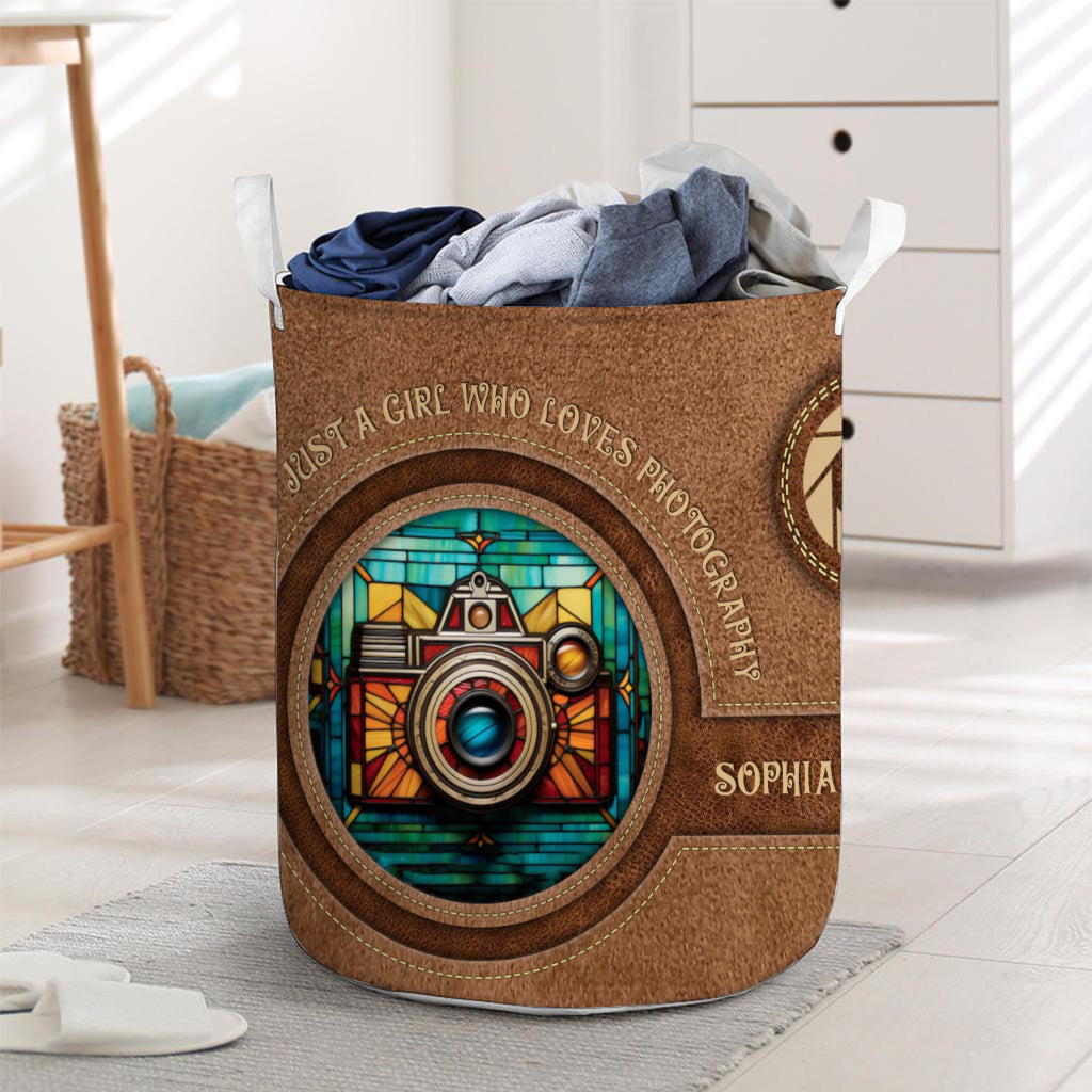Just A Girl Who Loves Photography - Personalized Photography Storage Basket