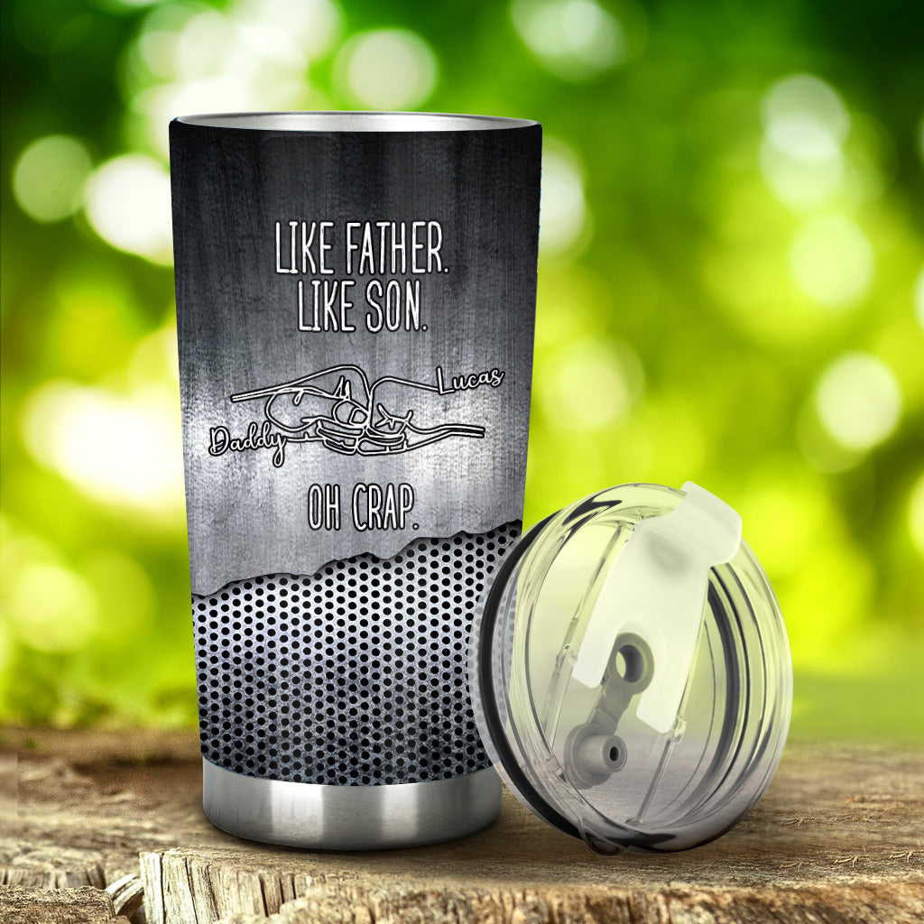 Wie der Vater, so die Tochter – Geschenk für Papa, Sohn, Tochter – Personalisierter Trinkbecher