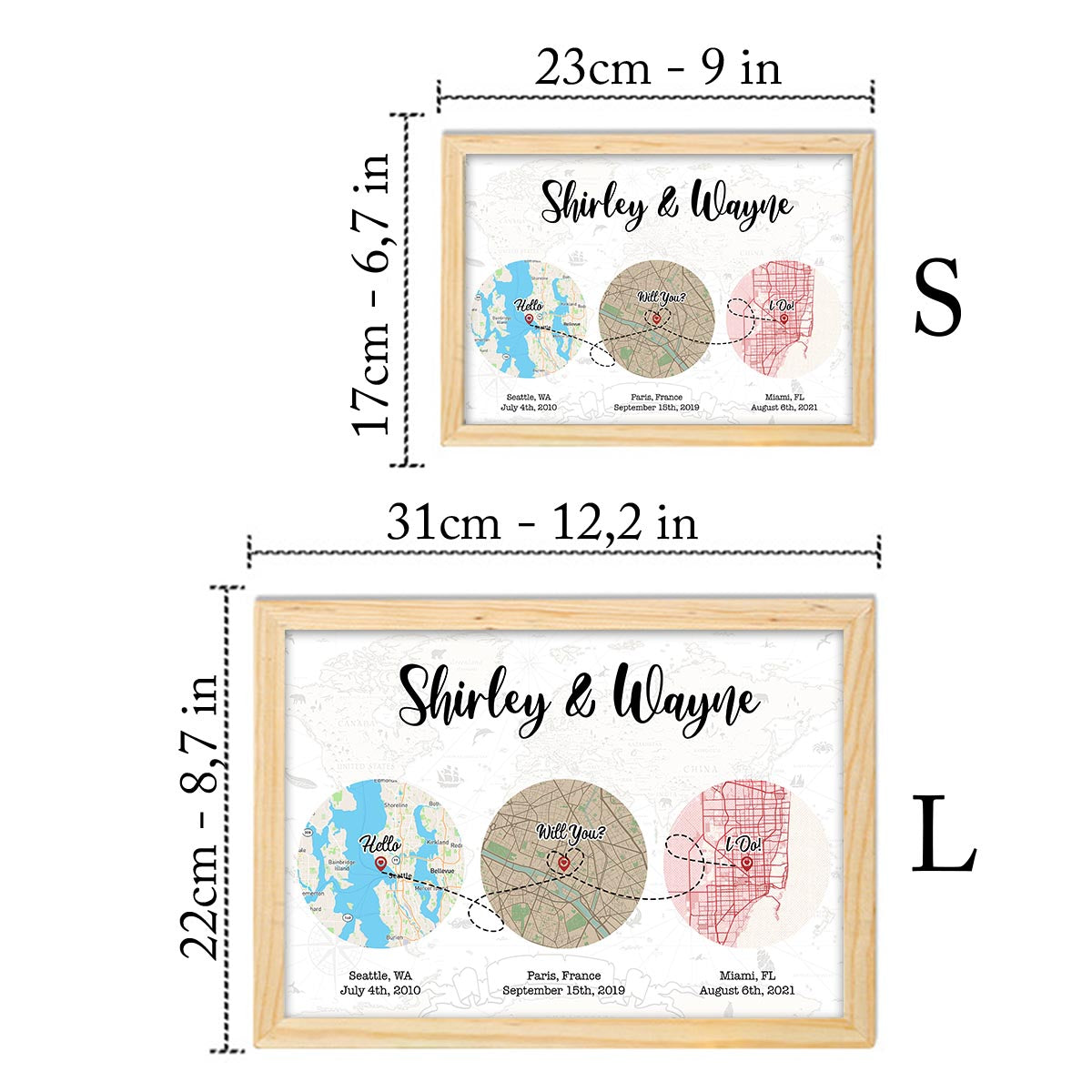 Hallo, willst du, dass ich es tue? - Personalisierter Fotorahmen mit Beleuchtung für Ehepaare