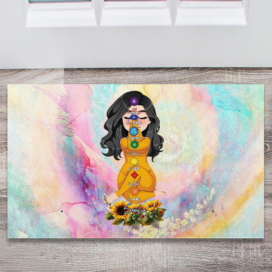 Lass den Scheiß los – Personalisierte Yoga-Fußmatte