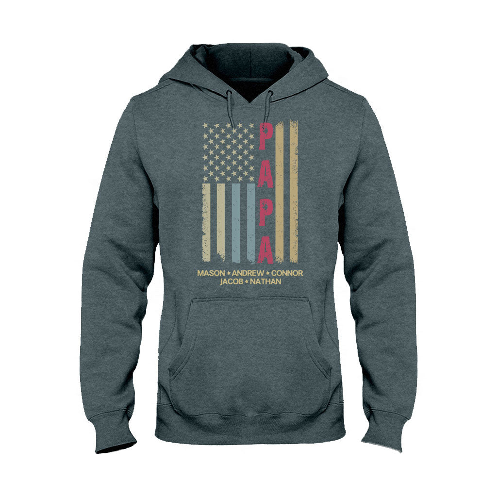 Personalisiertes Opa-T-Shirt & Hoodie mit amerikanischer Flagge