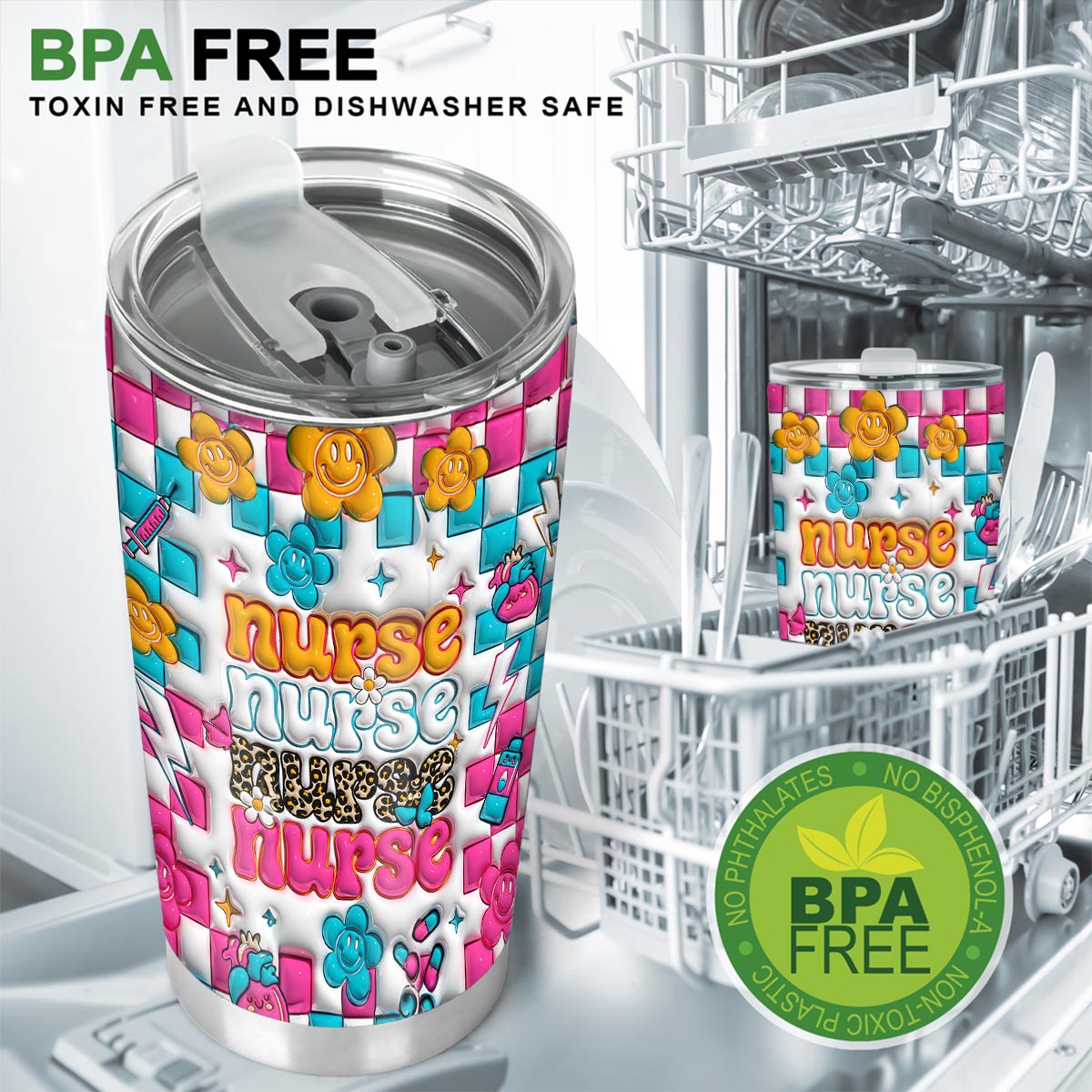 Nurse Life – Personalisierter Krankenschwester-Trinkbecher