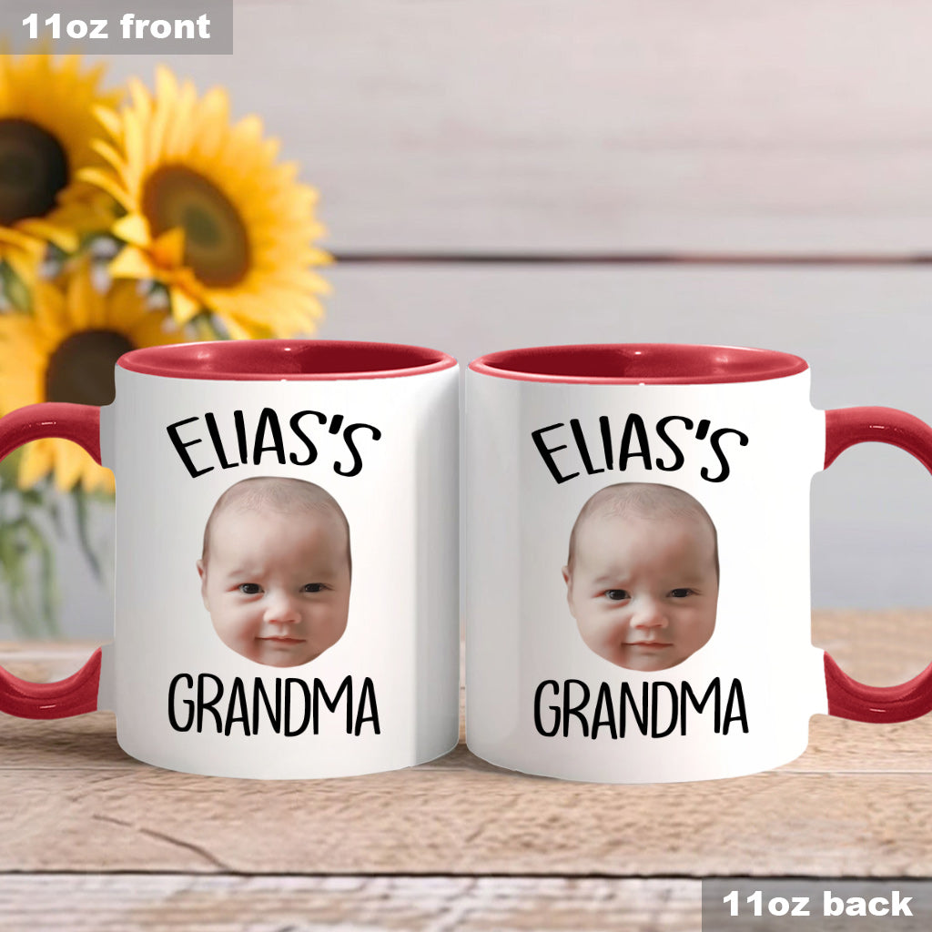Individuell gestaltete Tasse mit Baby-/Kindergesicht – personalisierte Tasse mit Neugeborenen-Akzent