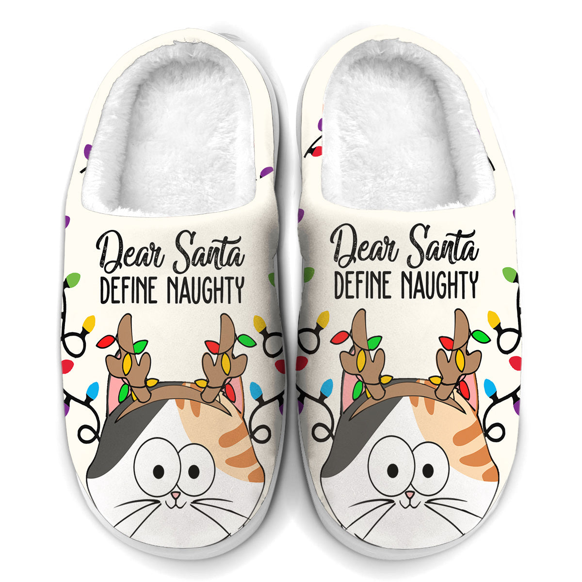 Lieber Weihnachtsmann, was heißt unartig? – Personalisierte Katzenpantoffeln