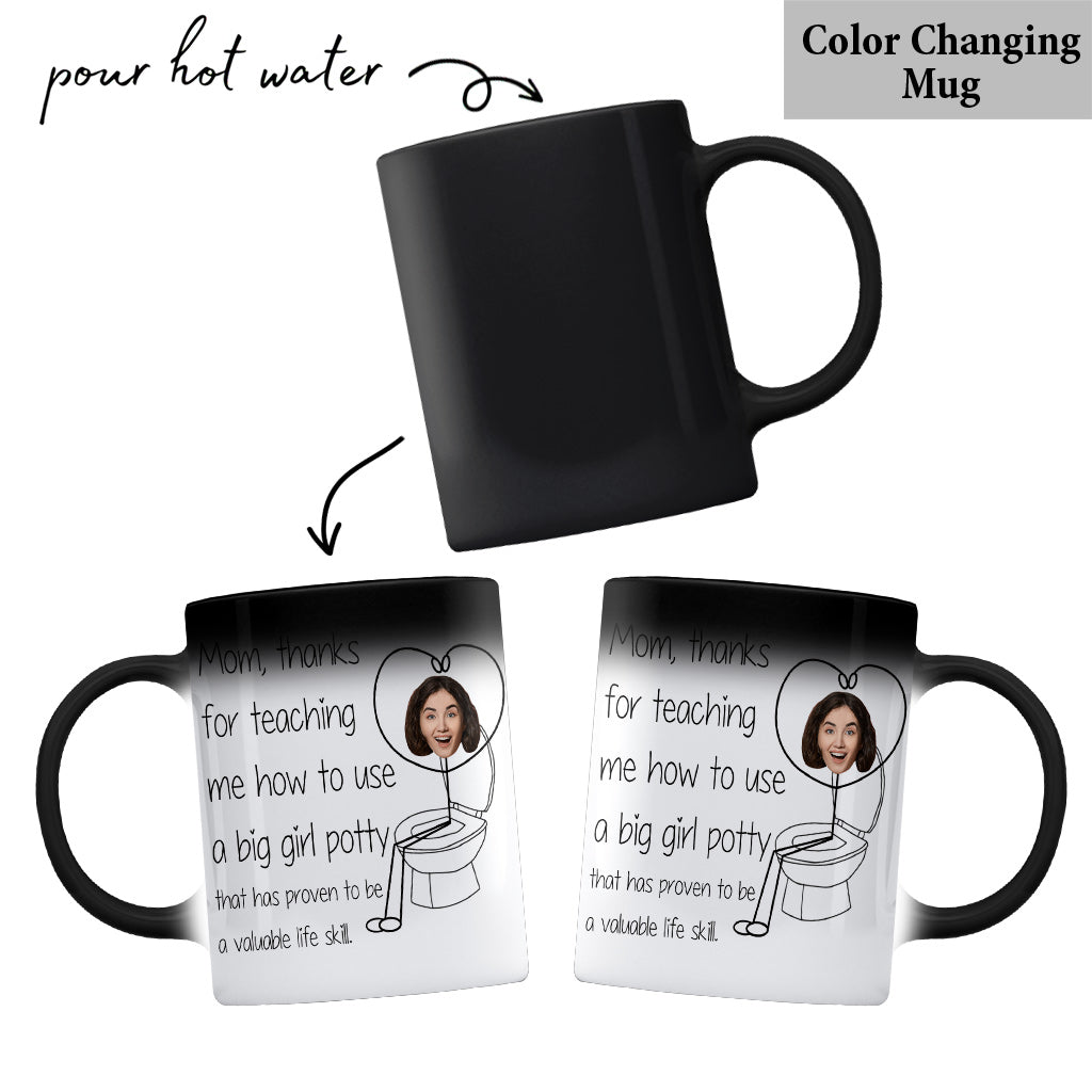 Danke, dass du mir das Töpfchen beigebracht hast – personalisierte Mutter-Tasse