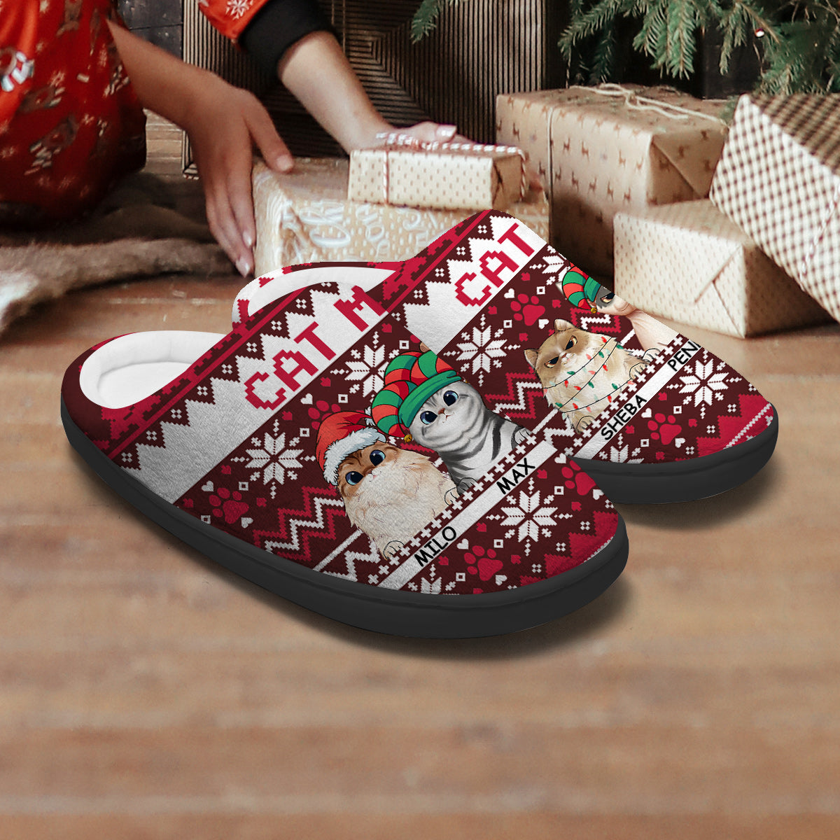 Katzenmama – Personalisierte Katzenpantoffeln