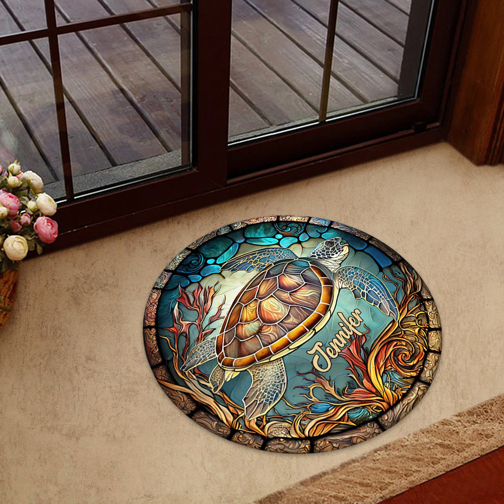 Love Turtles - Personalized Turtle Shaped Doormat