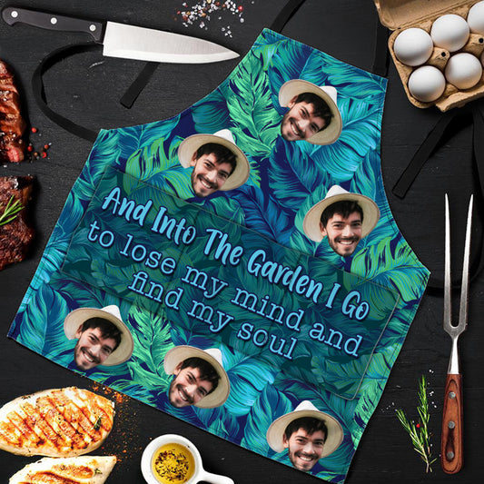 And Into The Garden - Gardening gift for mom, dad, grandma, him, her, wife, husband, girlfriend, boyfriend - Personalized Apron